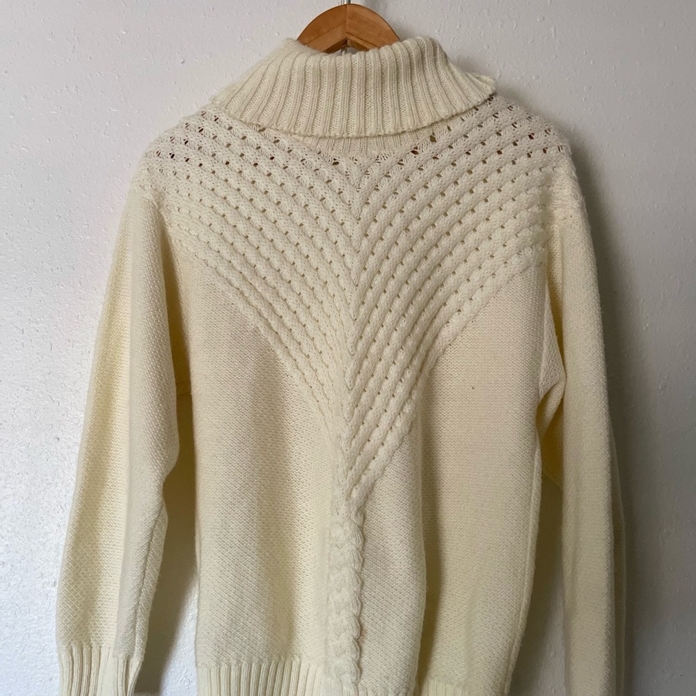 Vintage hand knitted cream sweater